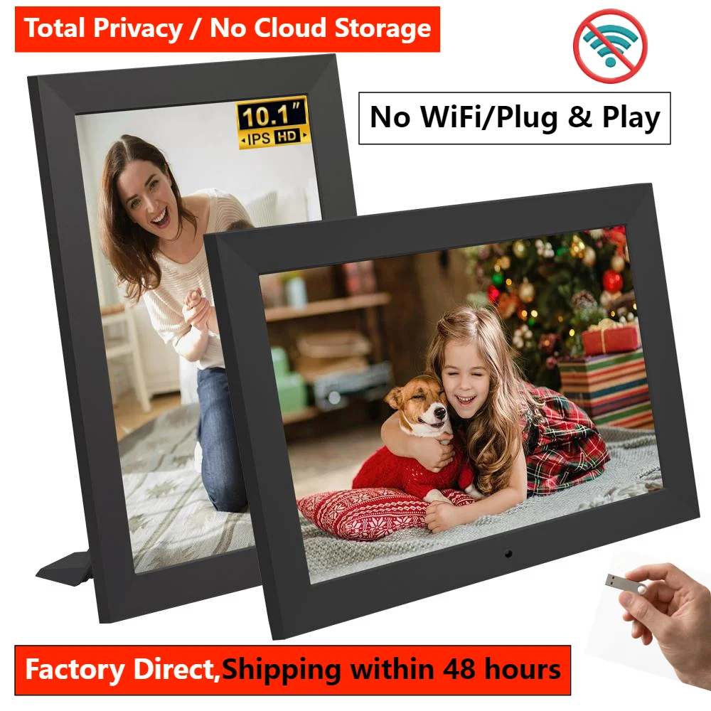 10.1 Inch Digital Picture Frame 1280 * 800 IPS HD Digital Photo Frame Electronic Album Picture Music Movie Clock Remote Control
