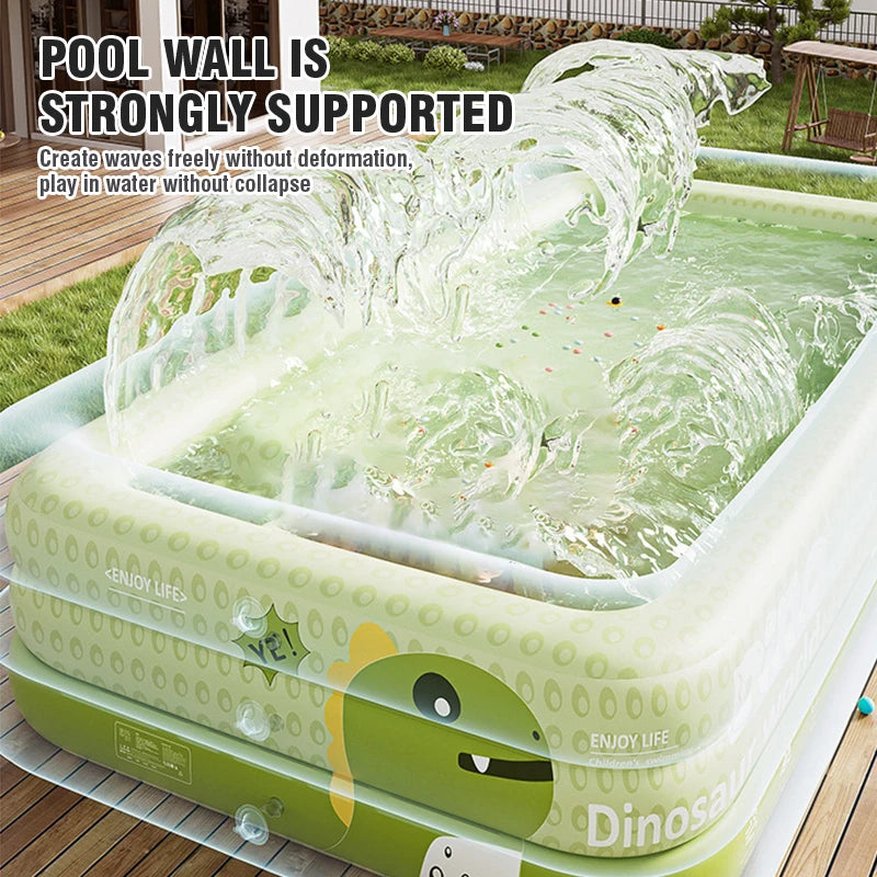 1.8-2.6M PVC Inflatable Swimming Pool Children's Cute Home Outdoor Large Pool for Family for Backyard Baby Indoor Bath Bathtub