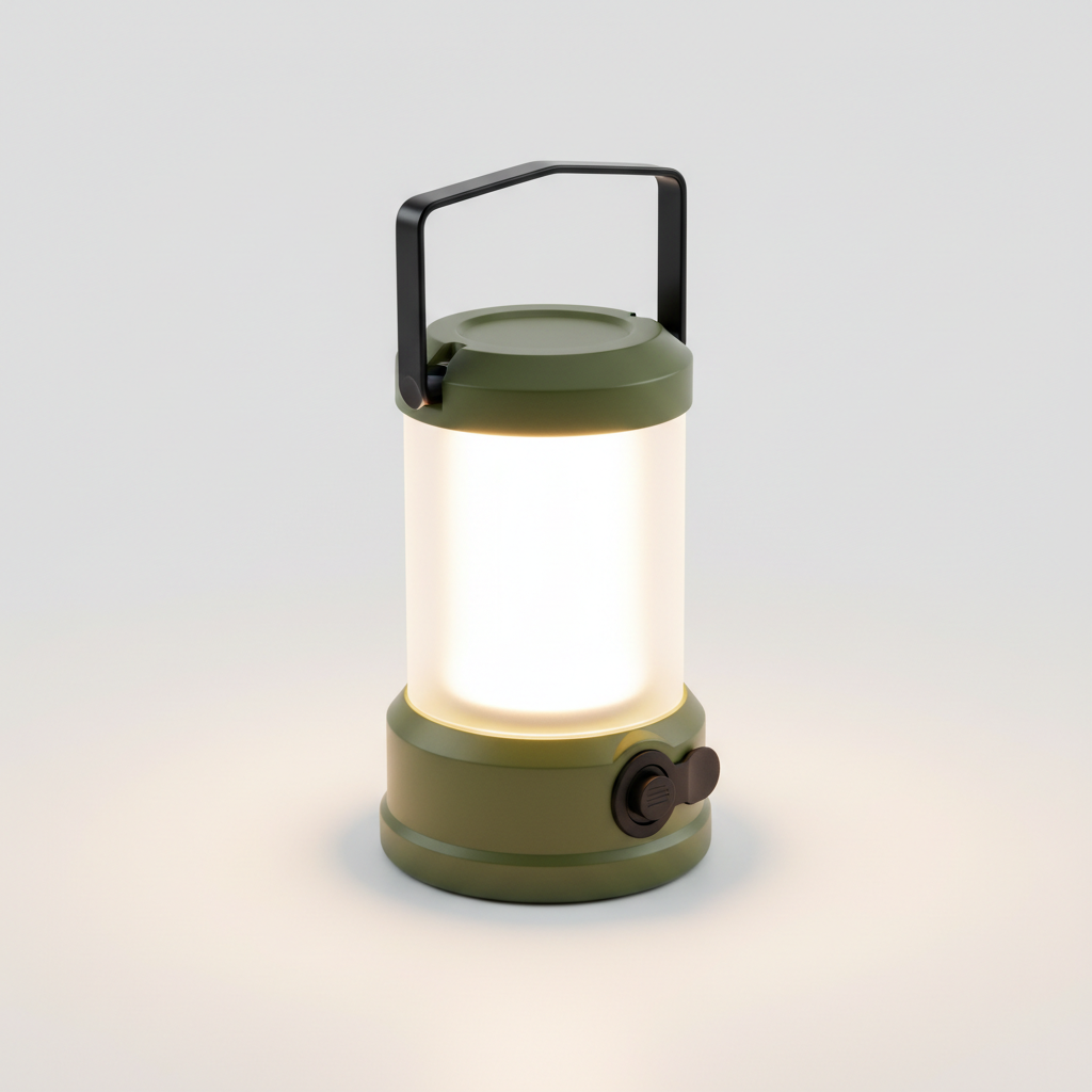 LED Lantern Olive Green
